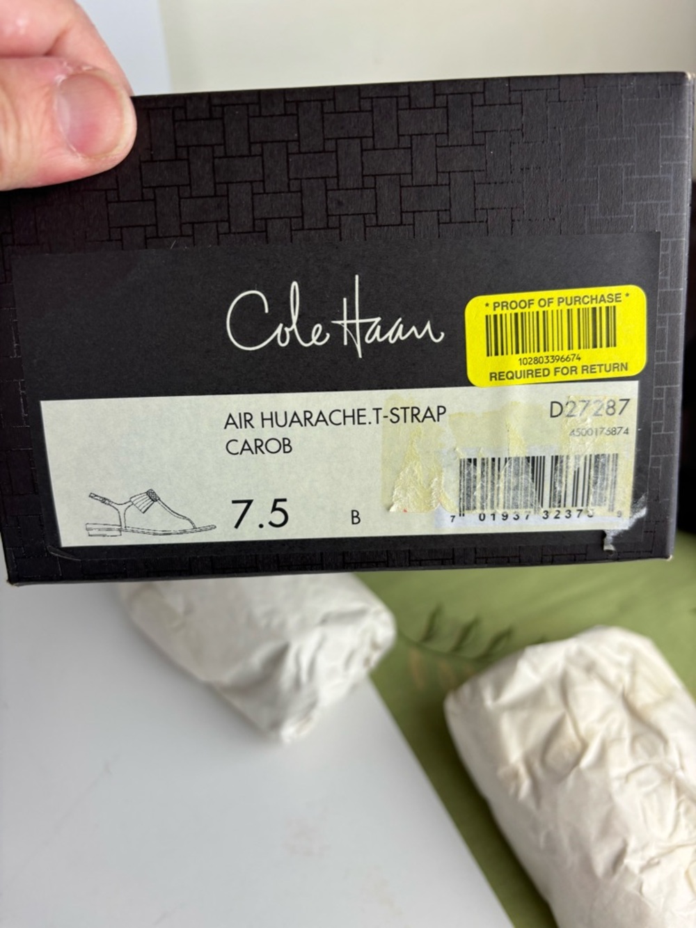 Cole Hasn AIR Huarache T-strap brown sandle-woman’s 7.5-NIB - Picture 7 of 11